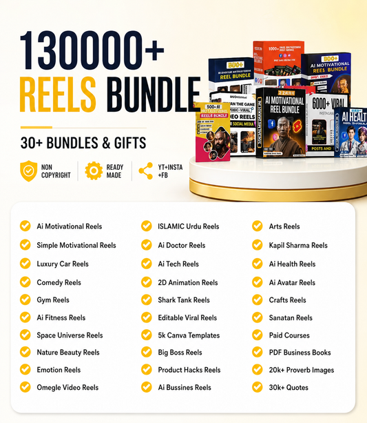 130,000+ Premium Ready-Made Reels Bundle | Viral Content Pack for YouTube, Instagram & Facebook